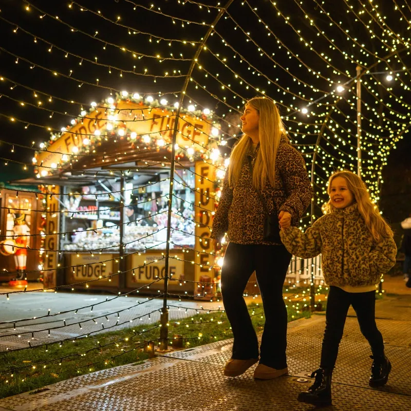 Children enjoying entertainment at Tonbridge Christmas Fest