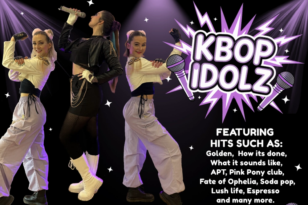 Live performers on stage at KBOP Idolz