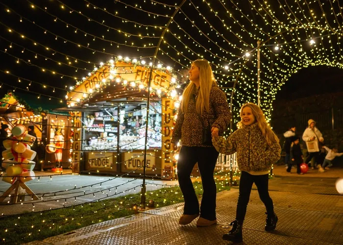 Candy Cane Lane light tunnel